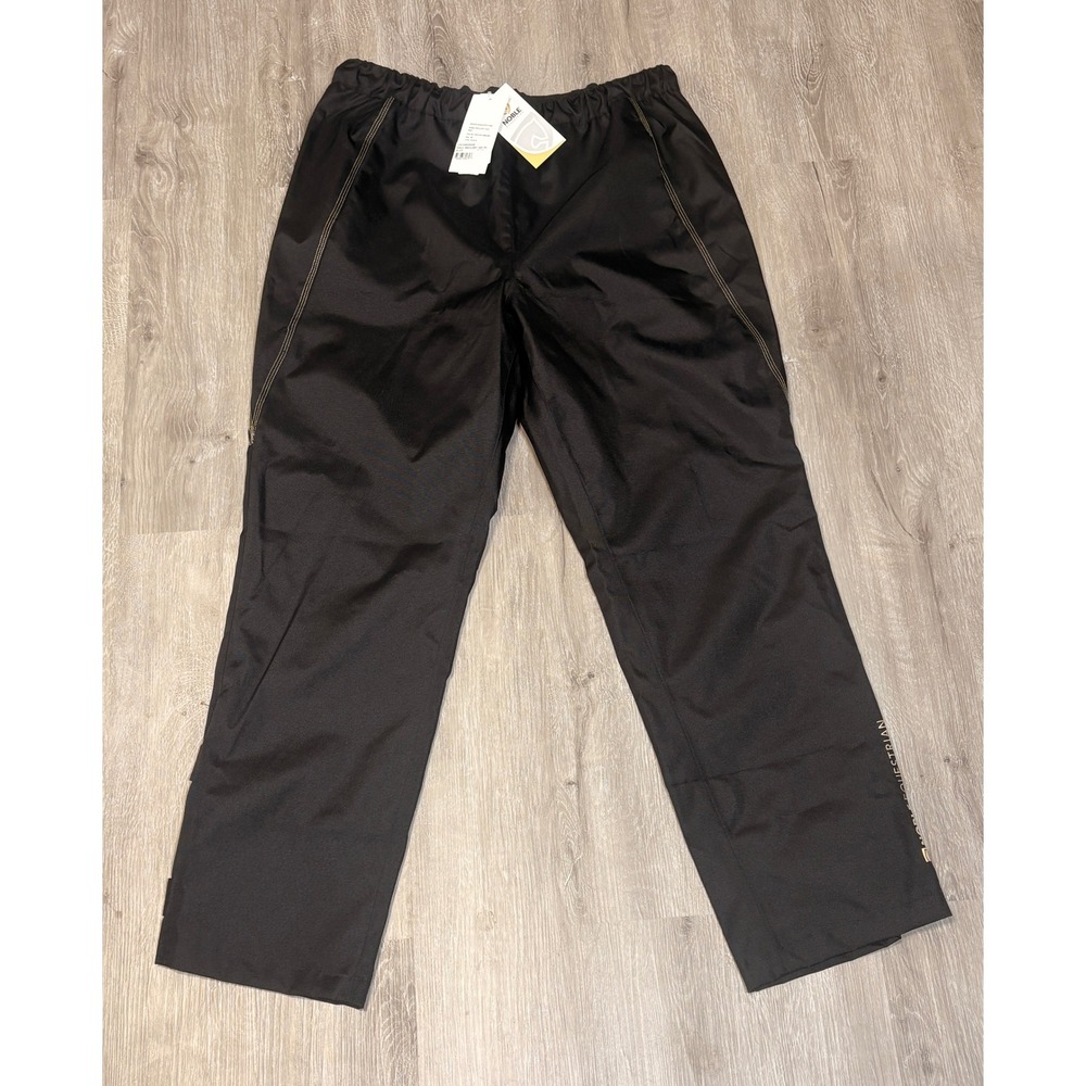 Noble Equestrian Resilient H2O Waterproof Pants Black Sz XL Dover Saddlery NWT